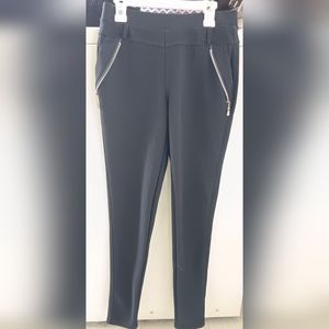 Black Leggings w Zipper Detail
